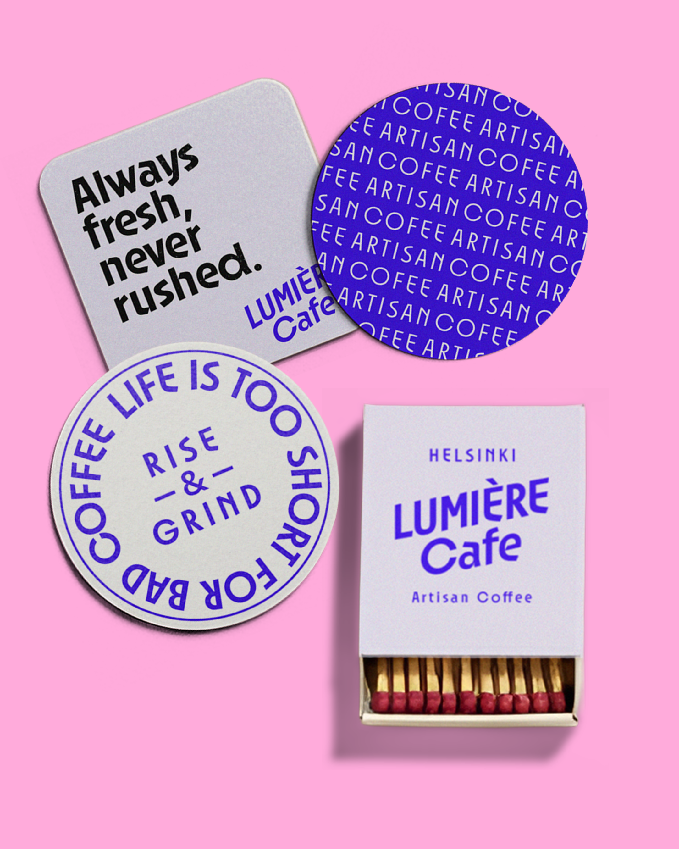 Lumière Cafe Helsinki branding